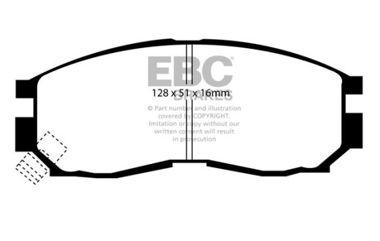 Brake Pad Set, disc brake Greenstuff DP2830 EBC, Image 4