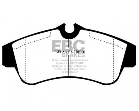 Brake Pad Set, disc brake Greenstuff DP2833 EBC, Image 4