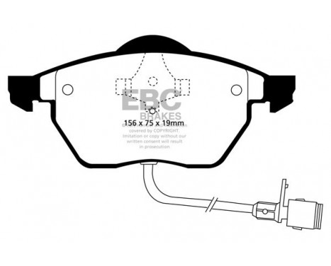 Brake Pad Set, disc brake Greenstuff DP2836 EBC, Image 4