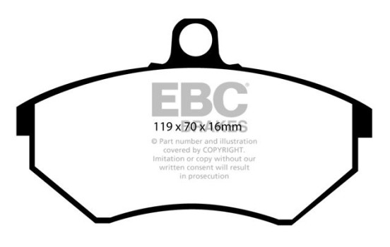 Brake Pad Set, disc brake Greenstuff DP2841 EBC, Image 4