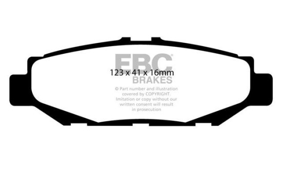 Brake Pad Set, disc brake Greenstuff DP2848 EBC, Image 4