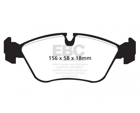 Brake Pad Set, disc brake Greenstuff DP2880 EBC, Image 4