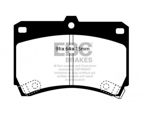 Brake Pad Set, disc brake Greenstuff DP2884 EBC, Image 4