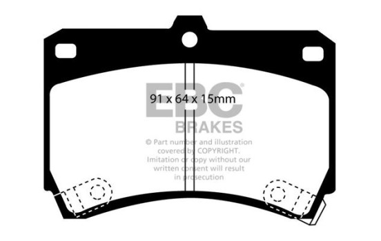 Brake Pad Set, disc brake Greenstuff DP2884 EBC, Image 4