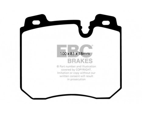 Brake Pad Set, disc brake Greenstuff DP2886 EBC, Image 4