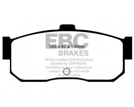 Brake Pad Set, disc brake Greenstuff DP2889 EBC, Image 4