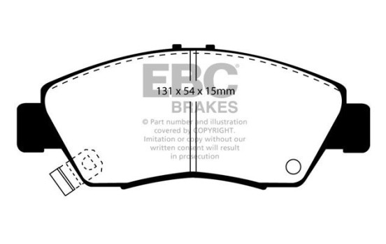 Brake Pad Set, disc brake Greenstuff DP2890 EBC, Image 4