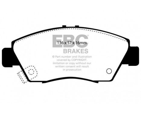 Brake Pad Set, disc brake Greenstuff DP2891 EBC, Image 4