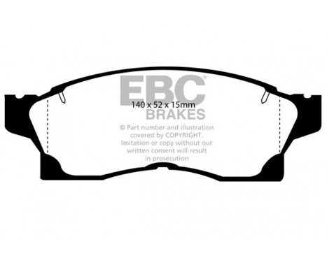Brake Pad Set, disc brake Greenstuff DP2936 EBC, Image 4