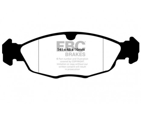 Brake Pad Set, disc brake Greenstuff DP2940 EBC, Image 4
