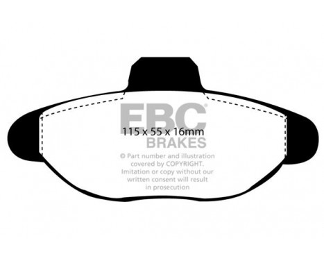 Brake Pad Set, disc brake Greenstuff DP2944 EBC, Image 4
