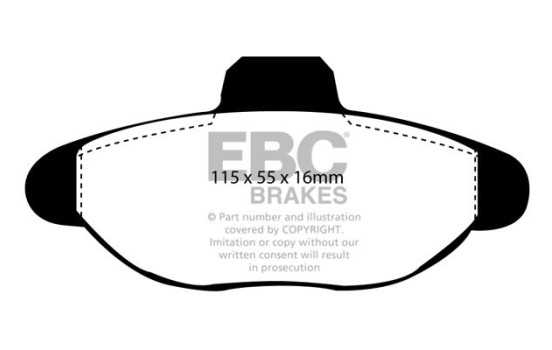 Brake Pad Set, disc brake Greenstuff DP2944 EBC, Image 4