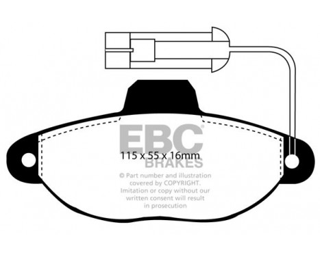 Brake Pad Set, disc brake Greenstuff DP2945 EBC, Image 4