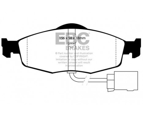 Brake Pad Set, disc brake Greenstuff DP2955 EBC, Image 4