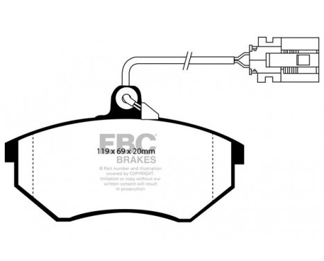 Brake Pad Set, disc brake Greenstuff DP2981 EBC, Image 4