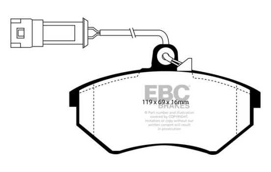 Brake Pad Set, disc brake Greenstuff DP29822 EBC, Image 2