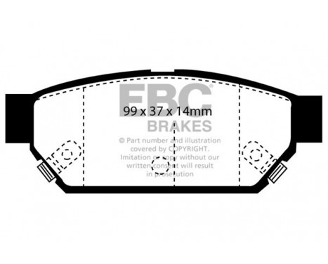 Brake Pad Set, disc brake Greenstuff DP2986 EBC, Image 4