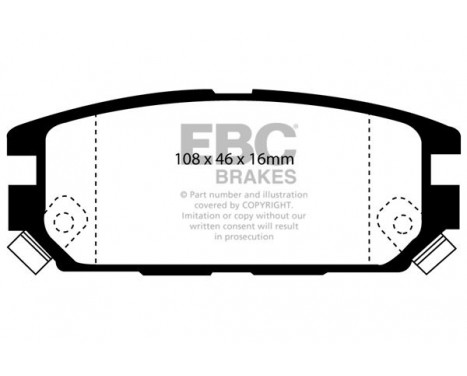 Brake Pad Set, disc brake Greenstuff DP2987 EBC, Image 4