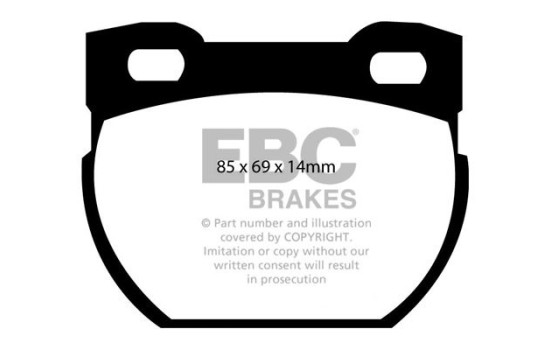 Brake Pad Set, disc brake Greenstuff DP61033 EBC, Image 4