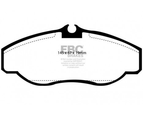 Brake Pad Set, disc brake Greenstuff DP61037 EBC, Image 4