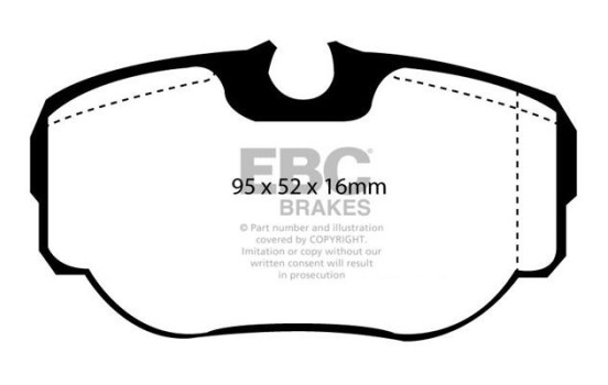 Brake Pad Set, disc brake Greenstuff DP61038 EBC, Image 4