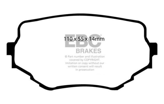 Brake Pad Set, disc brake Greenstuff DP61099 EBC, Image 4