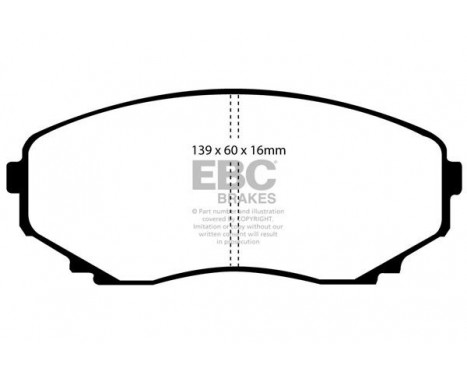 Brake Pad Set, disc brake Greenstuff DP61121 EBC, Image 4