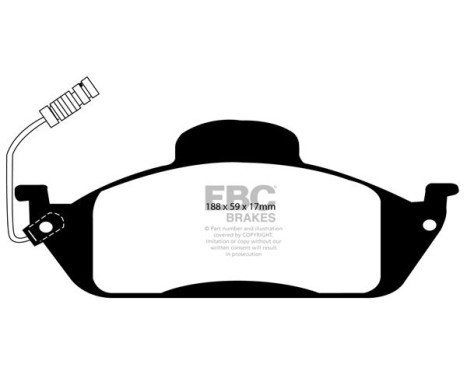 Brake Pad Set, disc brake Greenstuff DP61232 EBC, Image 4