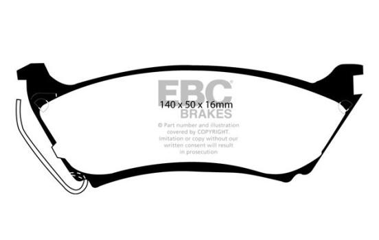 Brake Pad Set, disc brake Greenstuff DP61233 EBC, Image 4