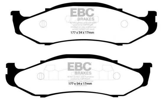 Brake Pad Set, disc brake Greenstuff DP61255 EBC, Image 4