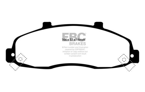 Brake Pad Set, disc brake Greenstuff DP61259 EBC, Image 4