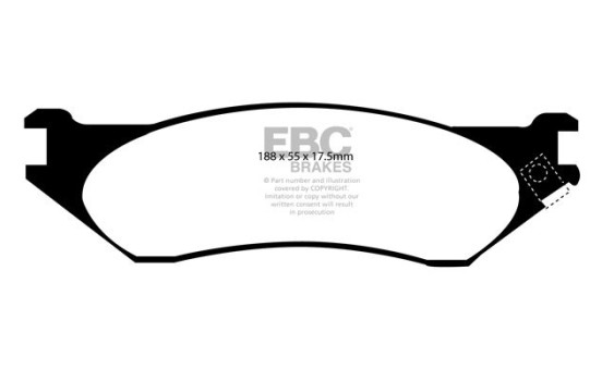 Brake Pad Set, disc brake Greenstuff DP61267 EBC, Image 4