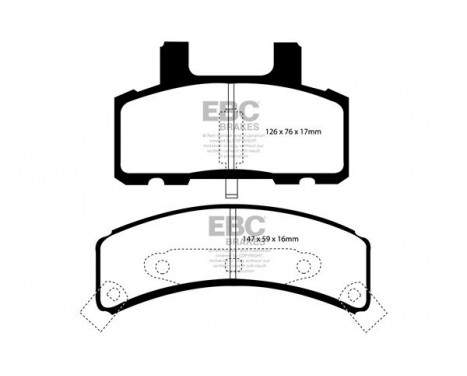 Brake Pad Set, disc brake Greenstuff DP61273 EBC, Image 4