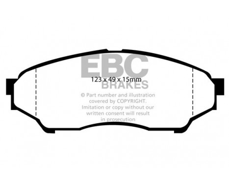 Brake Pad Set, disc brake Greenstuff DP61347 EBC, Image 4