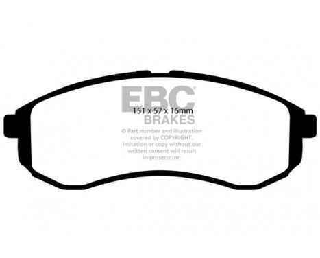 Brake Pad Set, disc brake Greenstuff DP61481 EBC, Image 4