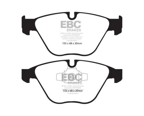 Brake Pad Set, disc brake Greenstuff DP61512 EBC, Image 4