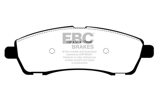 Brake Pad Set, disc brake Greenstuff DP61603 EBC, Image 4