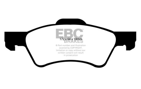 Brake Pad Set, disc brake Greenstuff DP61613 EBC, Image 4
