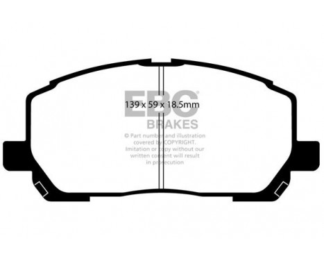 Brake Pad Set, disc brake Greenstuff DP61634 EBC, Image 4