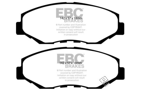Brake Pad Set, disc brake Greenstuff DP61655 EBC, Image 4
