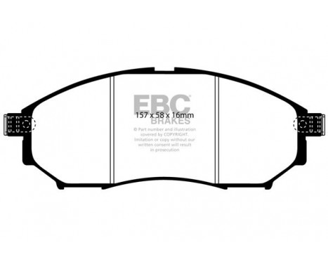 Brake Pad Set, disc brake Greenstuff DP61671 EBC, Image 4