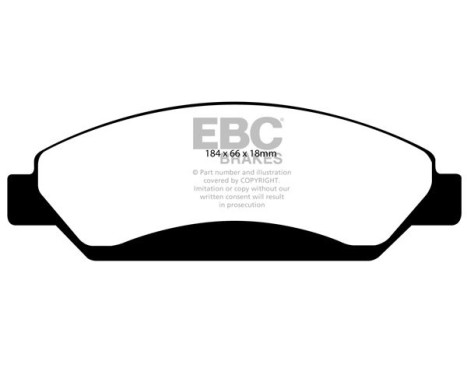 Brake Pad Set, disc brake Greenstuff DP61742 EBC, Image 4