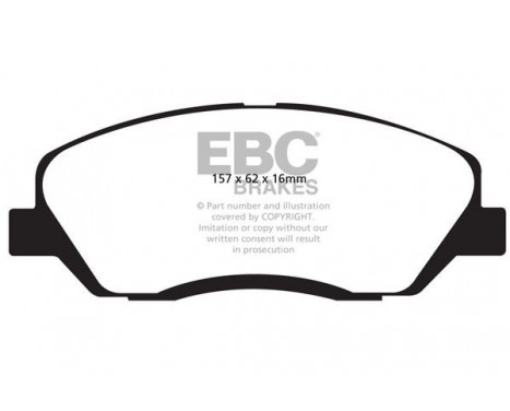Brake Pad Set, disc brake Greenstuff DP61783 EBC, Image 4