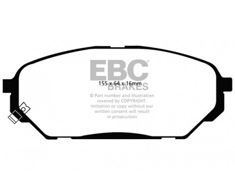 Brake Pad Set, disc brake Greenstuff DP61813 EBC, Image 4