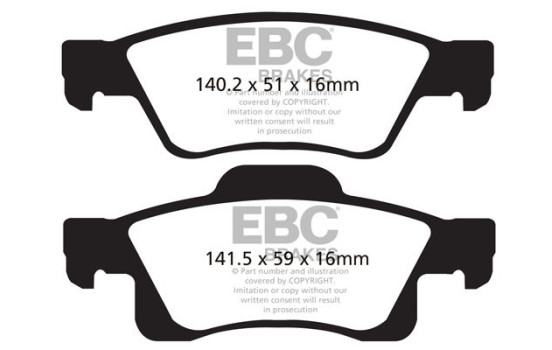 Brake Pad Set, disc brake Greenstuff DP61872 EBC, Image 4