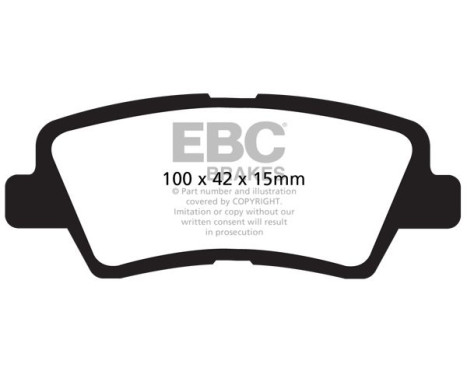 Brake Pad Set, disc brake Greenstuff DP61875 EBC, Image 4