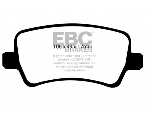 Brake Pad Set, disc brake Greenstuff DP61934 EBC, Image 4