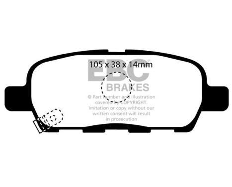 Brake Pad Set, disc brake Greenstuff DP61955 EBC, Image 4