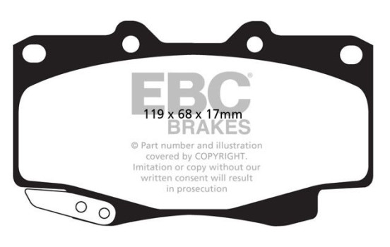 Brake Pad Set, disc brake Greenstuff DP62005 EBC, Image 4