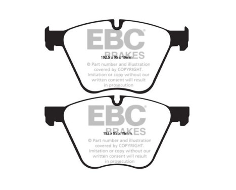 Brake Pad Set, disc brake Greenstuff DP62007 EBC, Image 4